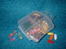 Plastic 4 Compartment Hinged Snap Closer Pillow Box w/ Hanger