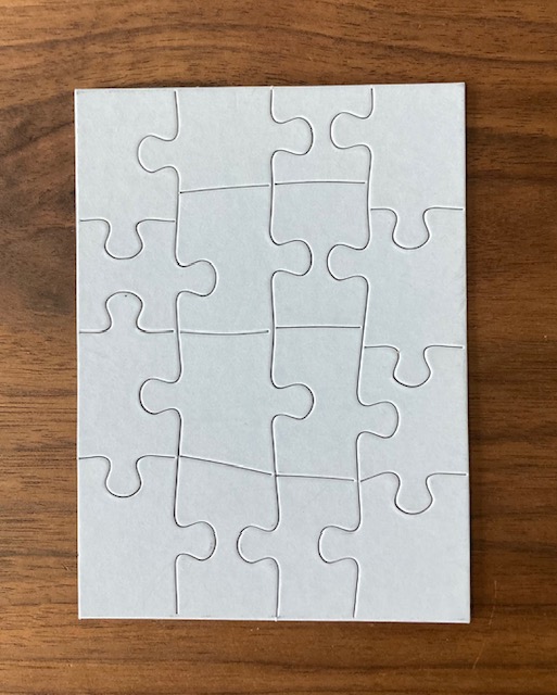 16 Pcs. Blank White 5 1/4 inch x 4 inch Puzzle to Alter & Create