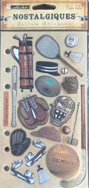 Sticko Nostalgiques Vellum Stickers - Vintage Sports