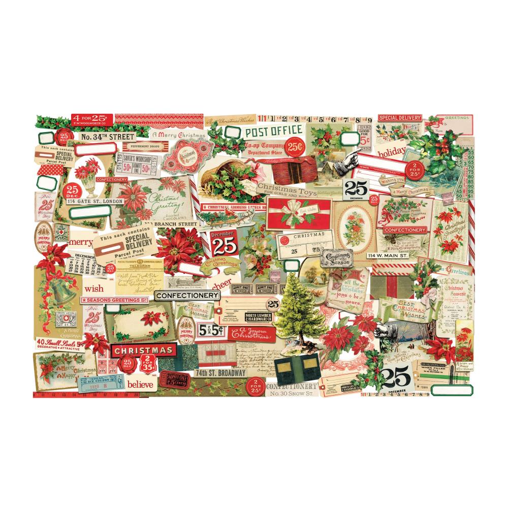 Tim Holtz Idea-ology Christmas Ephemera Pack - 140 Pcs.  Tim Holtz Idea-ology Christmas Ephemera Pack - 140 Pcs.